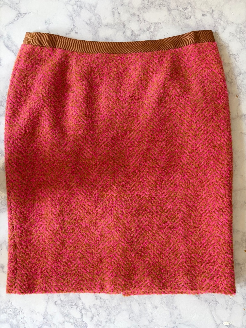Boden Pink and Tan Textured Skirt